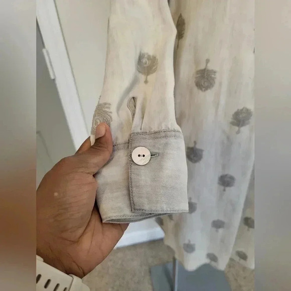 Soft Surroundings Paisley Park Chambray Feathers Dress(XS) - Picture 9 of 12